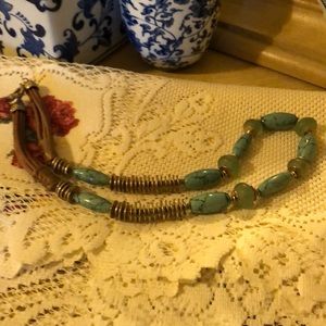 Leather beaded necklace